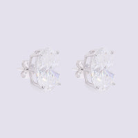 6.91 Carats Lab Grown Diamond 14K Gold Earrings