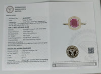 2.17 Ct Oval Mixed Cut Natural Corundum Ruby 14K Gold Ring