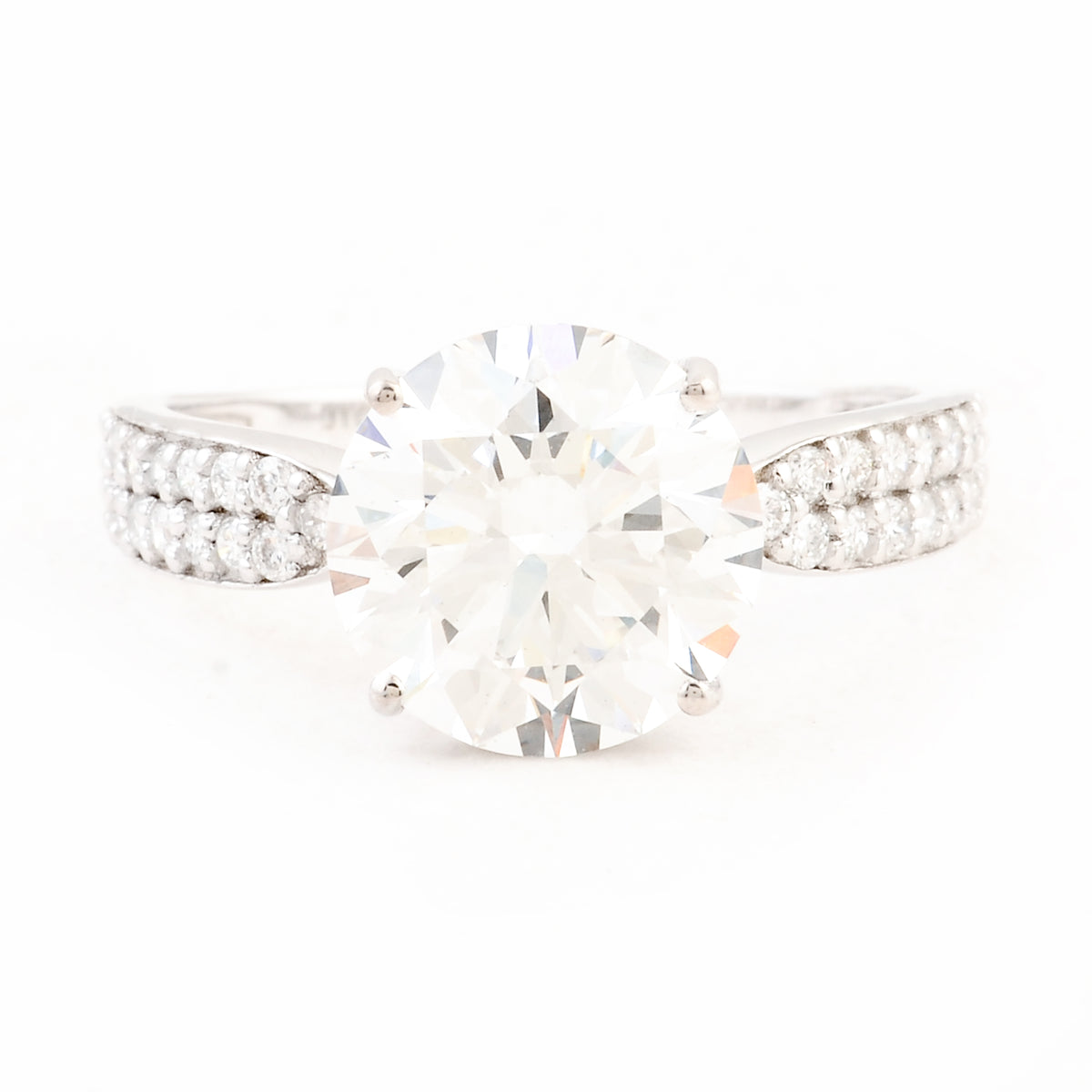 3.89 Carats Lab Grown Diamond 14K Gold Ring