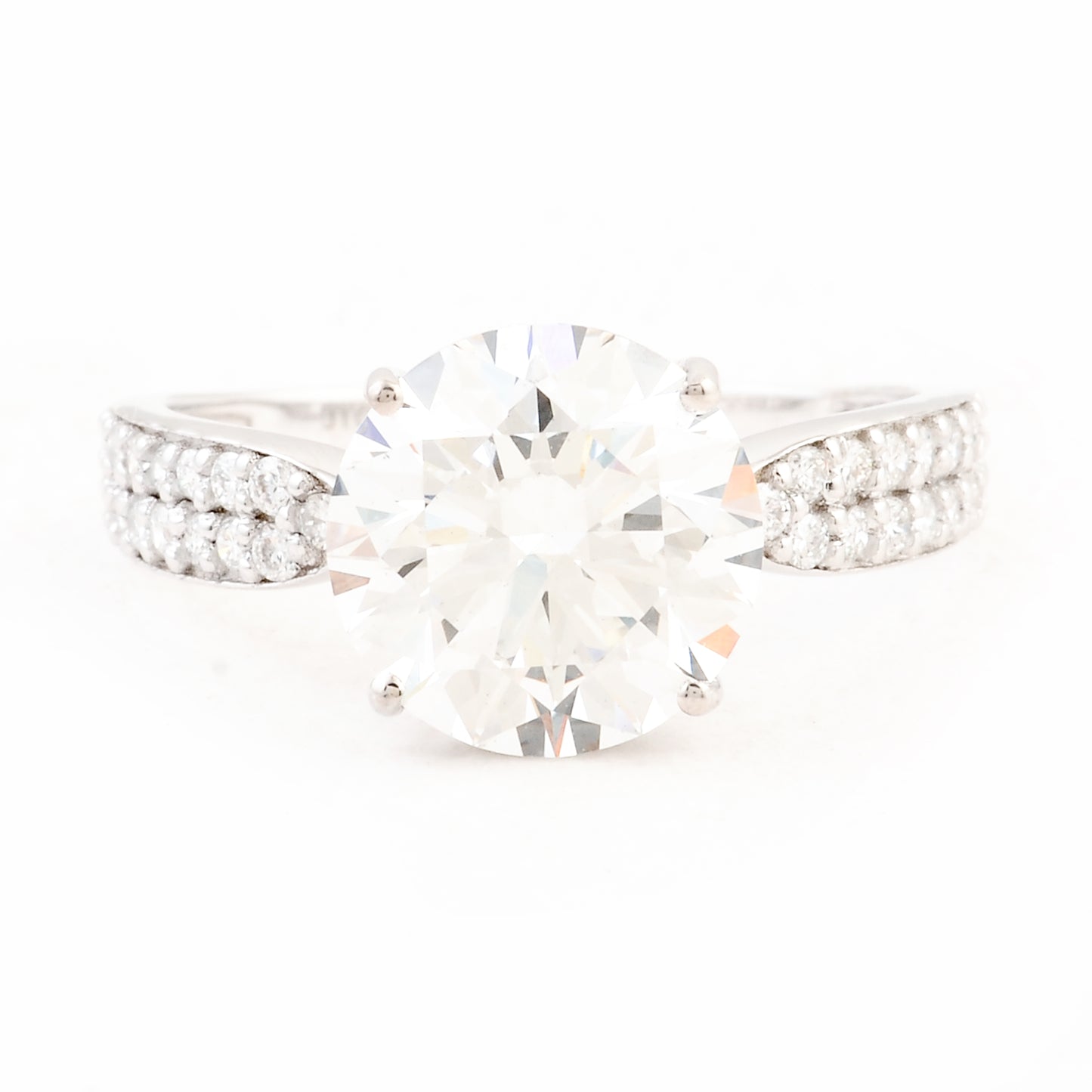3.89 Carats Lab Grown Diamond 14K Gold Ring