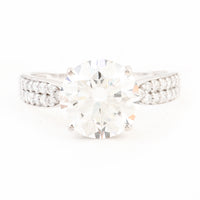 3.89 Carats Lab Grown Diamond 14K Gold Ring