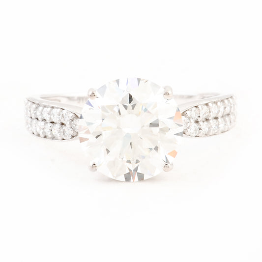 3.89 Carats Lab Grown Diamond 14K Gold Ring