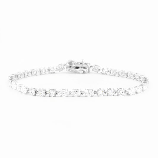 4.40 Carats Lab Grown Diamond 14K Gold Bracelet