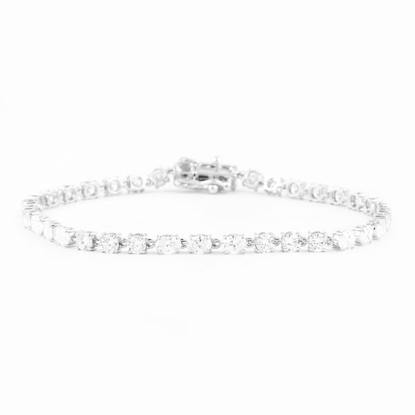 4.40 Carats Lab Grown Diamond 14K Gold Bracelet