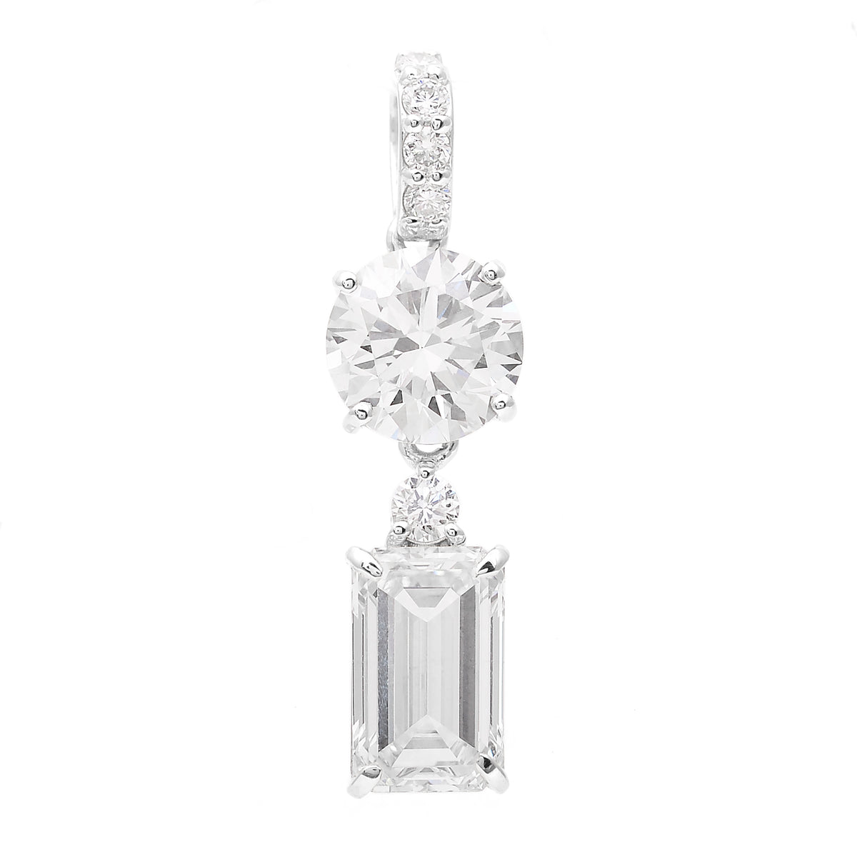 3.47 Carats Lab Grown Diamond 14K Gold Pendant