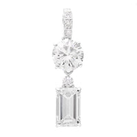 3.47 Carats Lab Grown Diamond 14K Gold Pendant