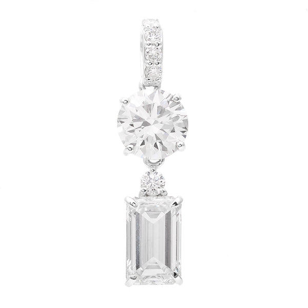 3.47 Carats Lab Grown Diamond 14K Gold Pendant