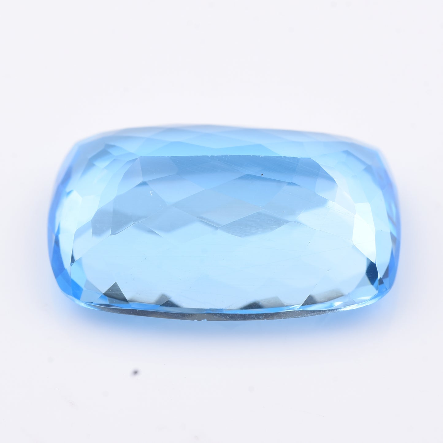 44.56 Natural Topaz Blue Topaz Rectangular Cushion Mixed Cut Gemstone