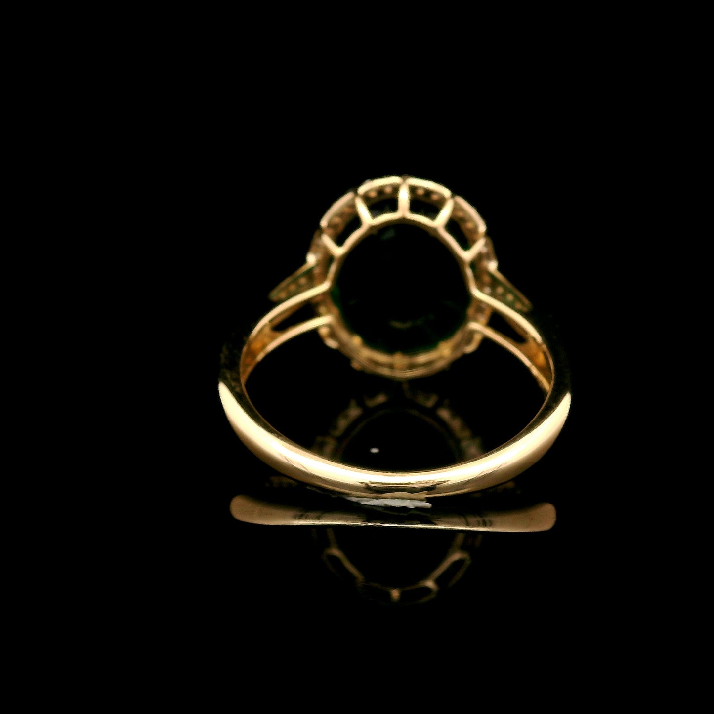 4.38 Ct Oval Mixed Cut Lab Grown Emerald 14K Gold Ring