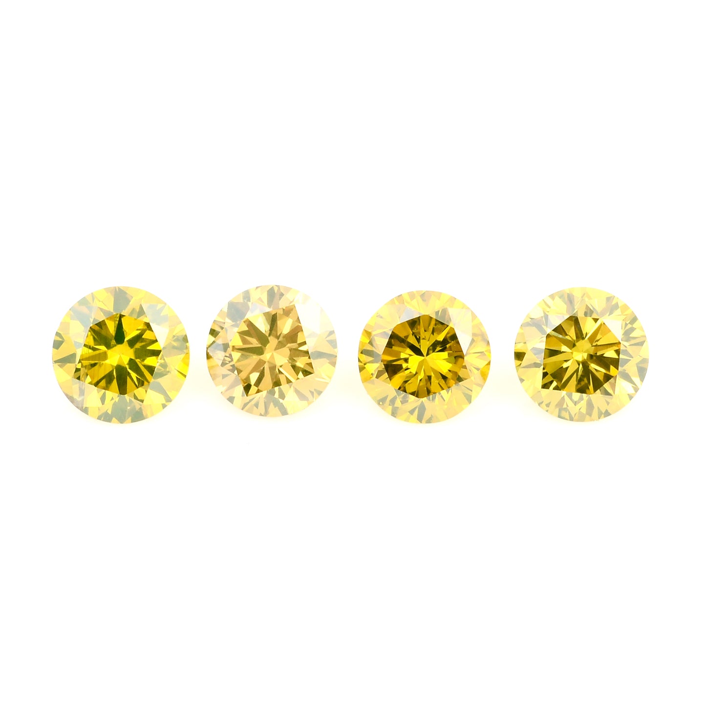 0.66 Yellow Diamond Round Loose Gemstone