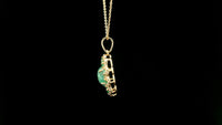 1.97 Ct Oval Emerald 14K Gold Pendant