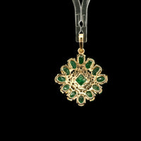 2.67 Ct Square Emerald 14K Gold Pendant