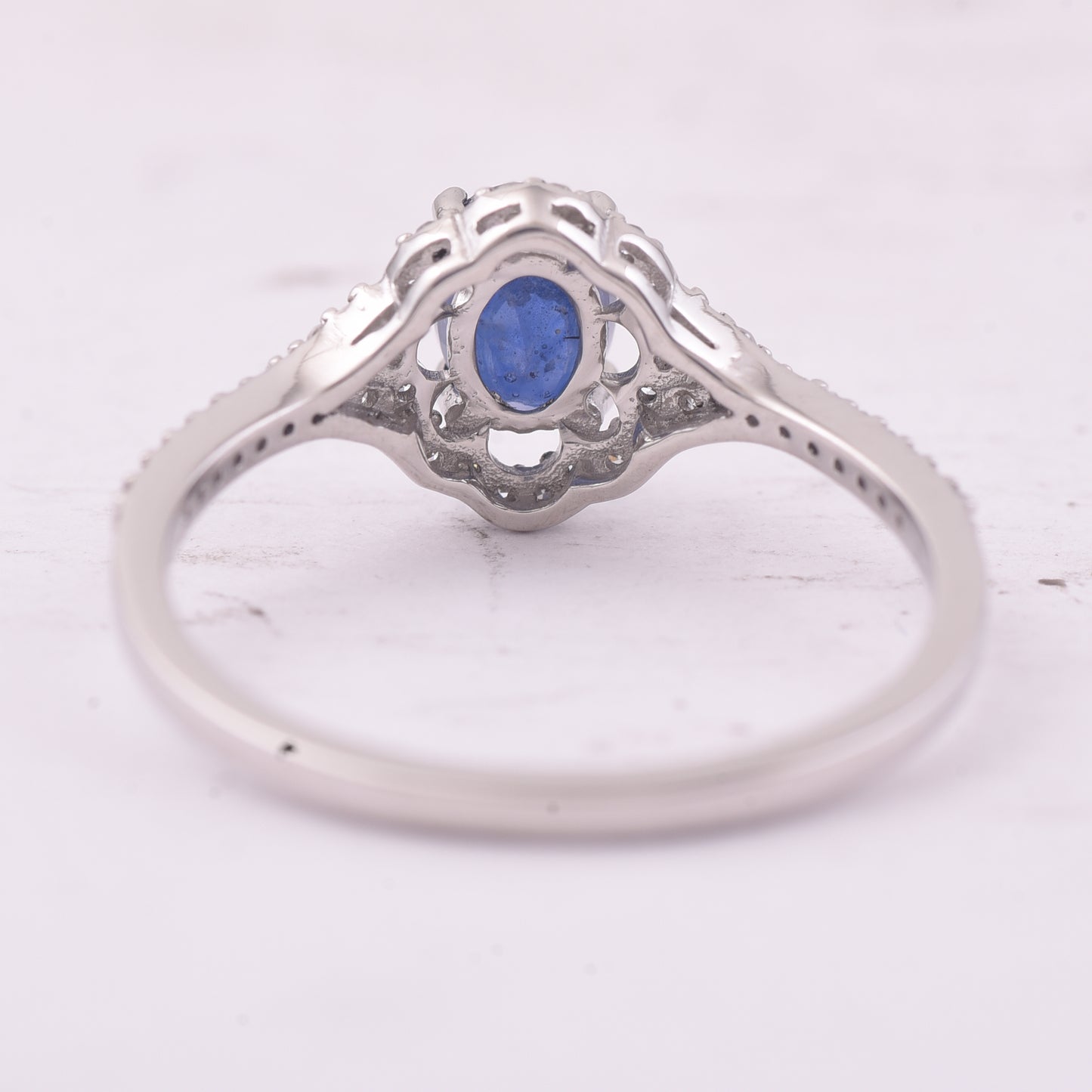 1.19 Ct Oval Mixed Cut Natural Sapphire 950 Platinum Ring
