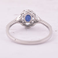 1.19 Ct Oval Mixed Cut Natural Sapphire 950 Platinum Ring