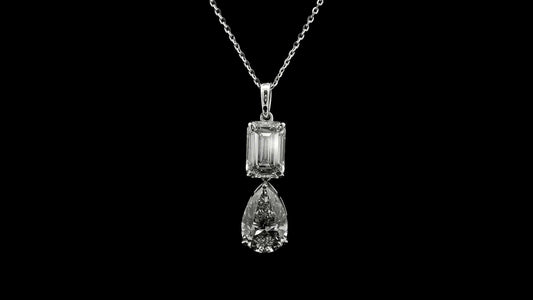 4.05 Carats Lab Grown Diamond 14K Gold Pendant