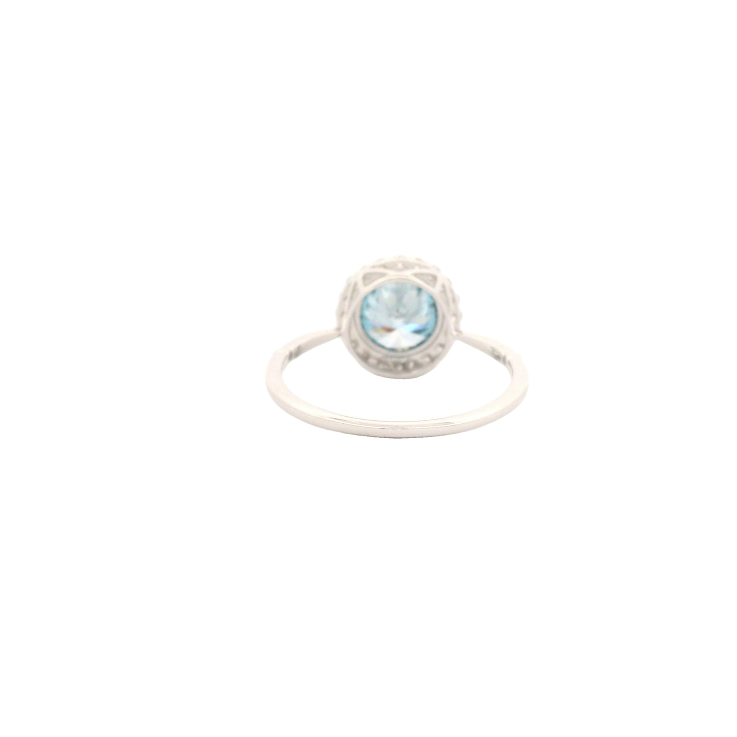 1.82 Carats Blue Lab Grown Diamond 14K Gold Ring