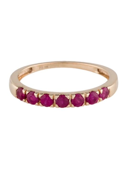 14K Ruby Thin Band