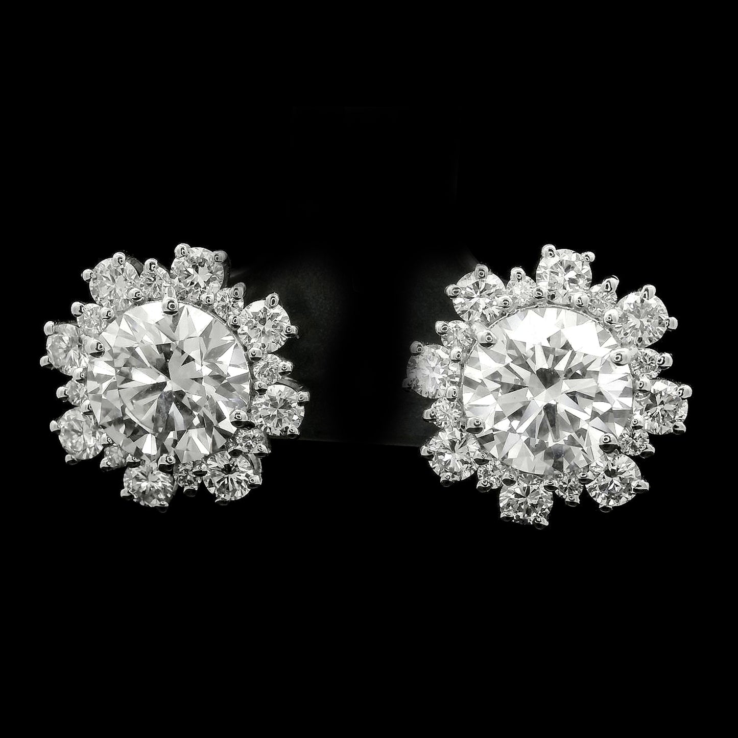 4.30 Carats Lab Grown Diamond 14K Gold Earrings