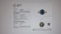 4.91 Ct Oval Mixed Cut Natural Corundum Sapphire 14K Gold Ring