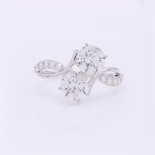2.45 Carats Lab Grown Diamond 14K Gold Ring