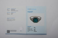 2.06 Ct Octagon Step Cut Natural Emerald 14K Gold Ring