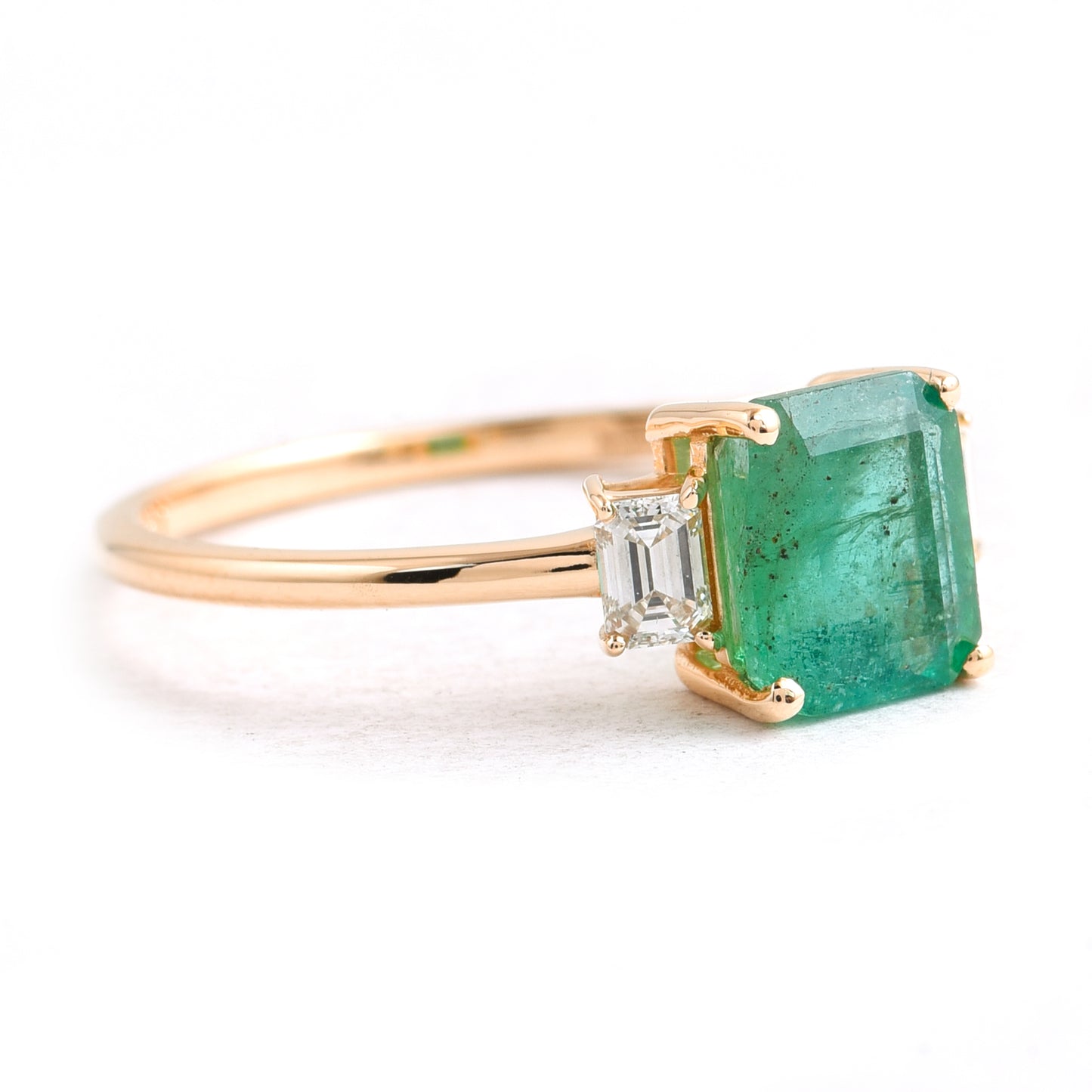 1.44 Ct Octagon Emerald 14K Gold Ring