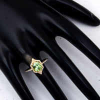 1.59 Ct Cushion Natural Eridot 14K Gold Ring
