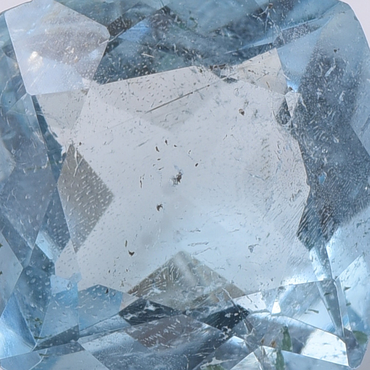 4.04 Natural Beryl Aquamarine Cushion Mixed Cut Gemstone