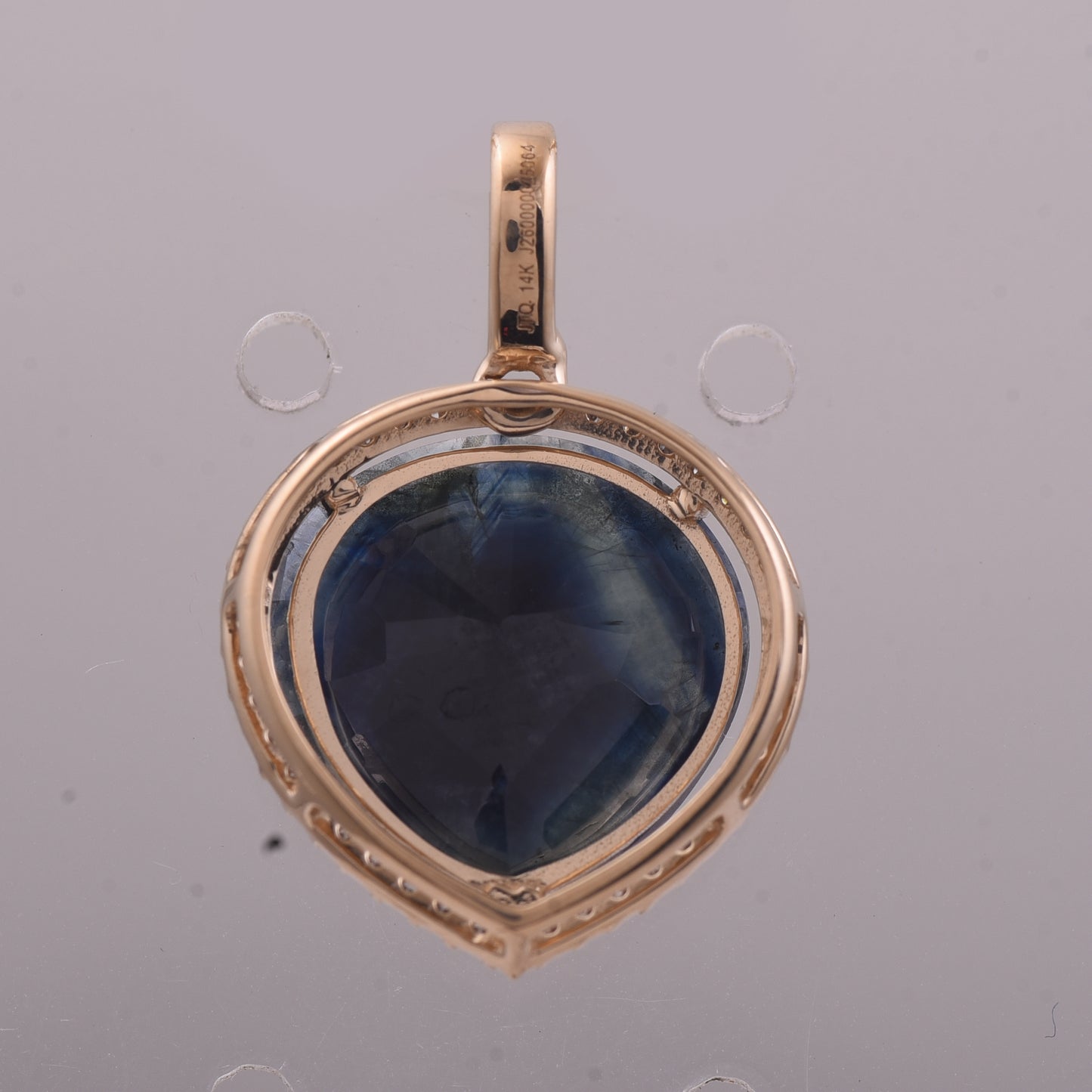 3.99 Ct Pear Mixed Cut Natural Sapphire 14K Gold Pendant