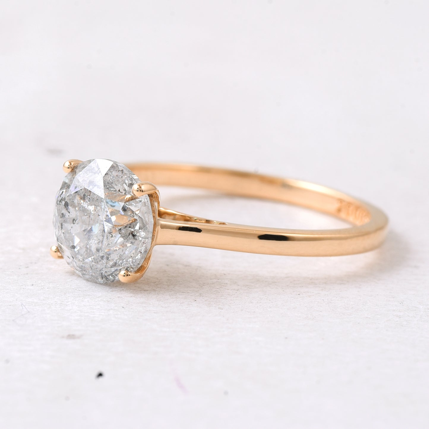 2.08 Ct Round Diamond 14K Gold Ring