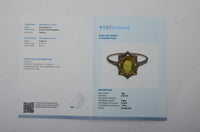 1.92 Ct Oval Mixed Cut Natural Yellow Sapphire 14K Gold Ring