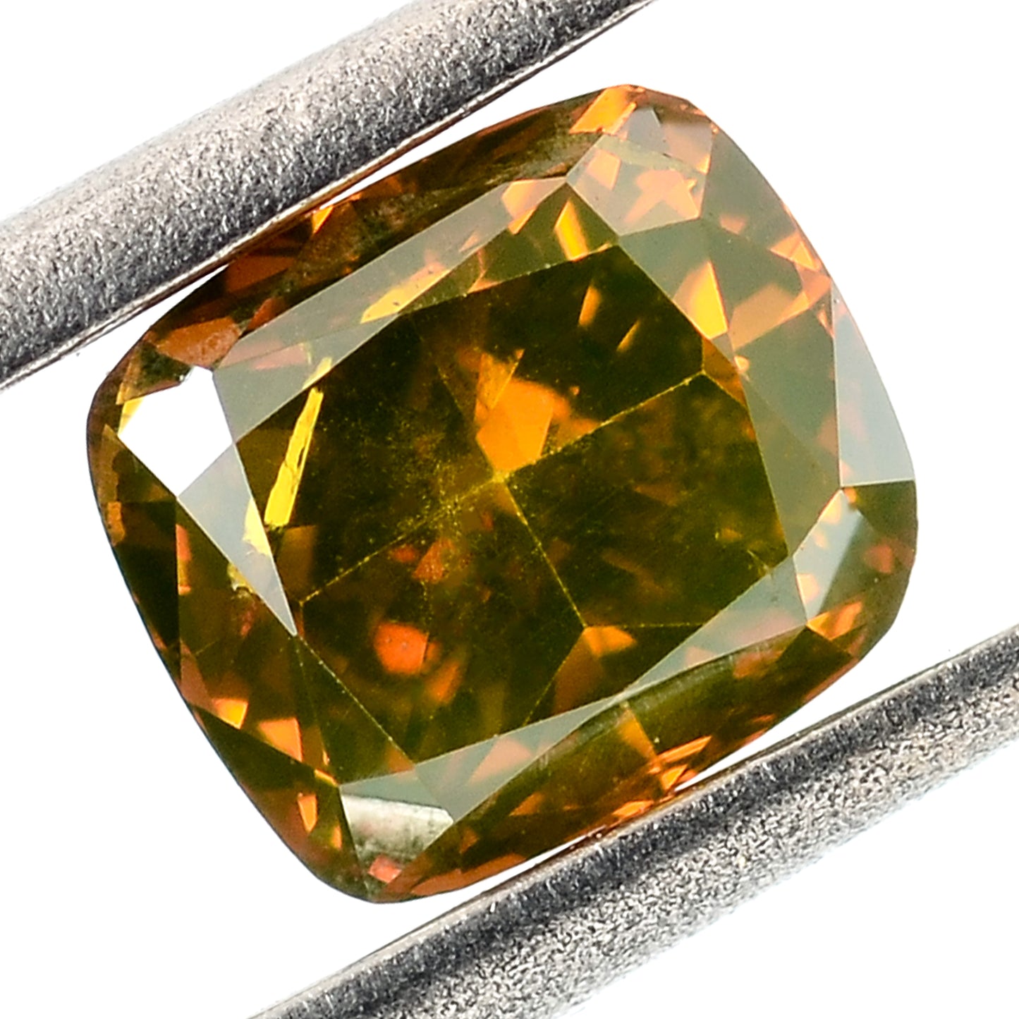 0.44 Carat Red Diamond Cushion Loose Gemstone