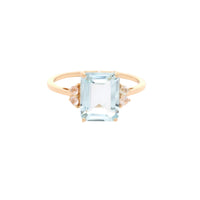 1.82 Ct Octagon Aquamarine 14K Gold Ring
