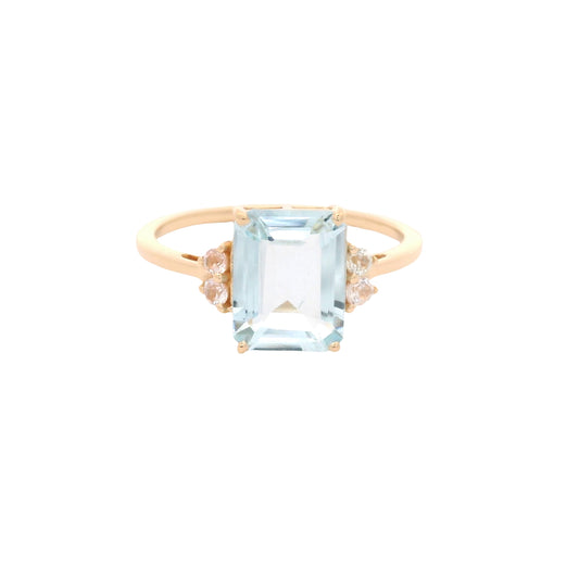 1.82 Ct Octagon Aquamarine 14K Gold Ring