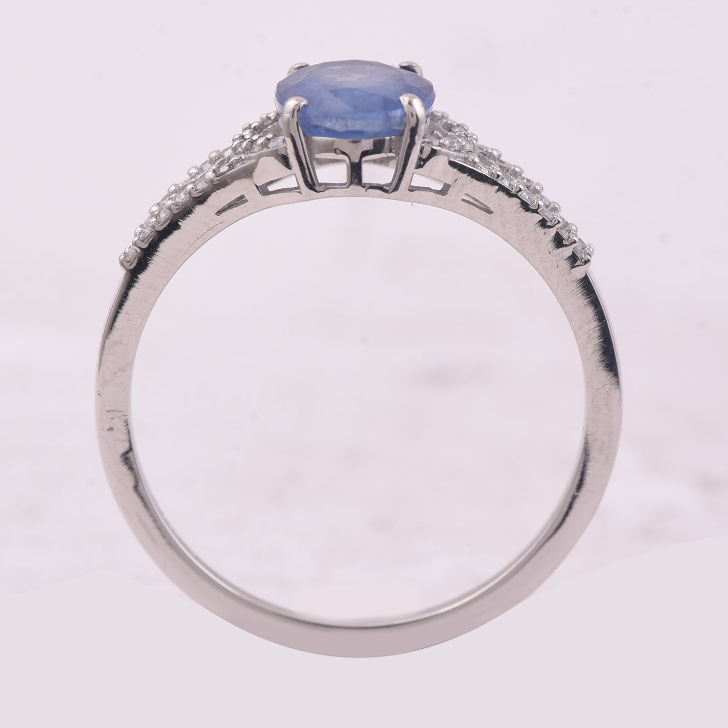 1.66 Ct Oval Mixed Cut Natural Sapphire 950 Platinum Ring