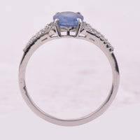 1.66 Ct Oval Mixed Cut Natural Sapphire 950 Platinum Ring
