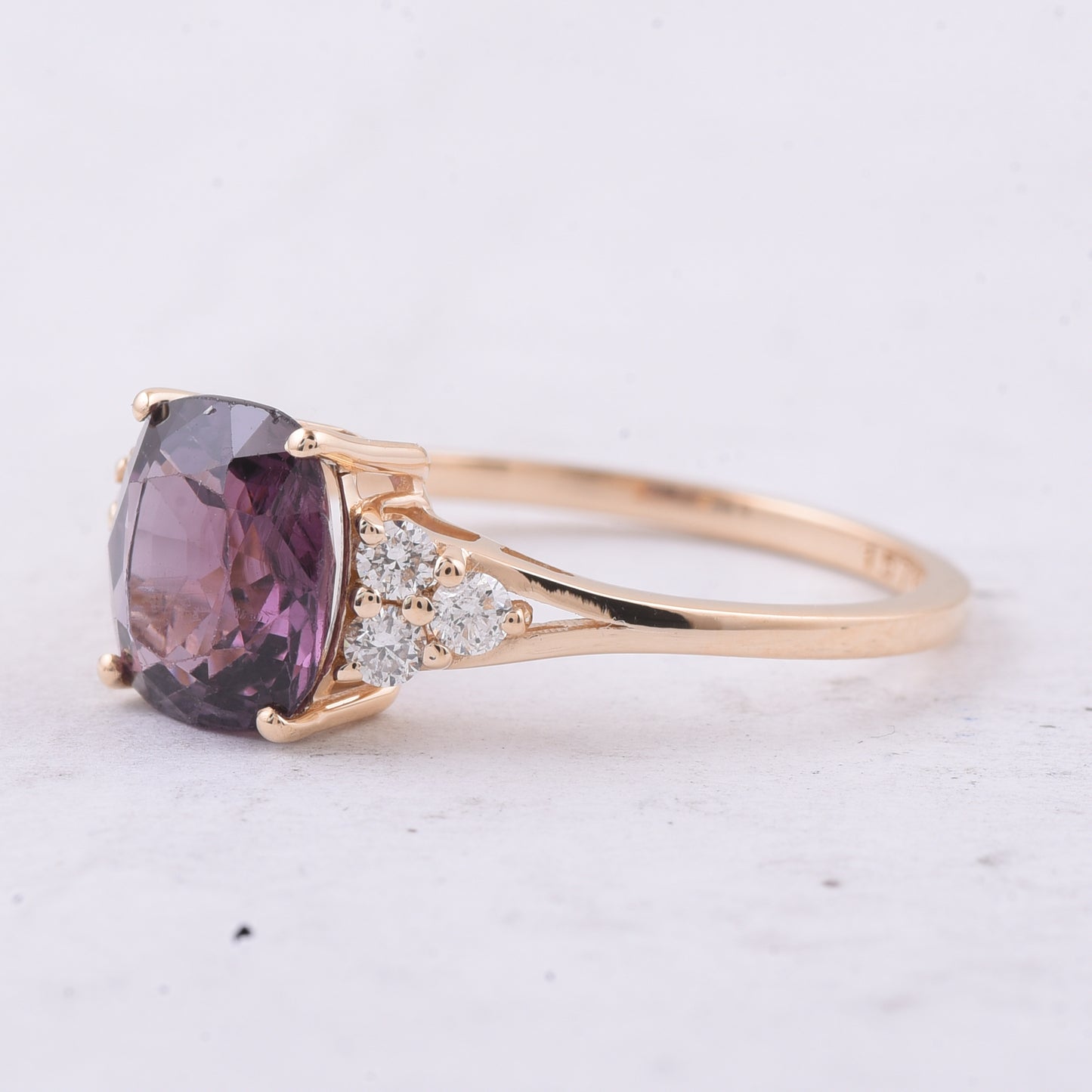 2.40 Ct Cushion Natural Spinel 14K Gold Ring