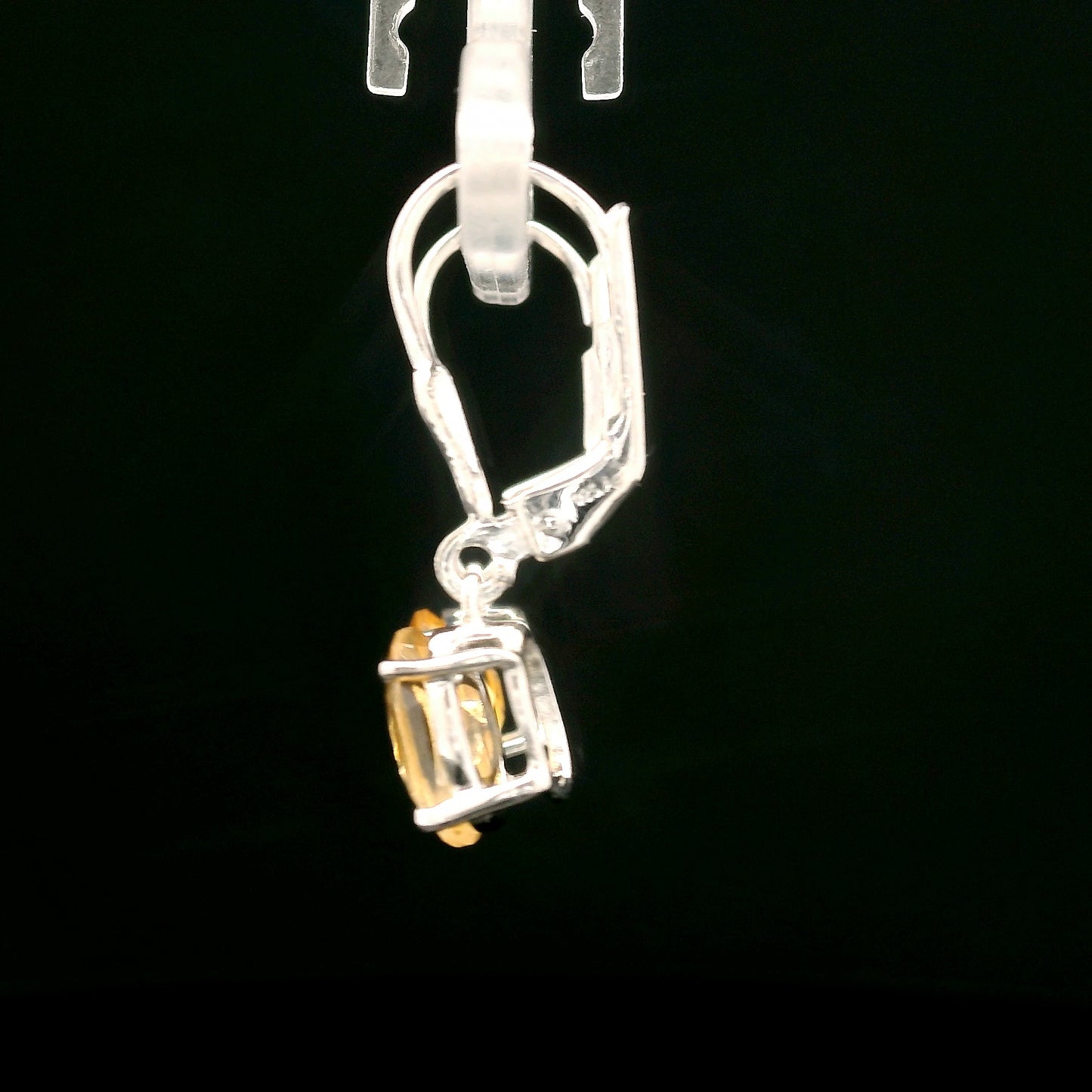 2.03 Ct Oval Citrine 925 Sterling Silver Earrings