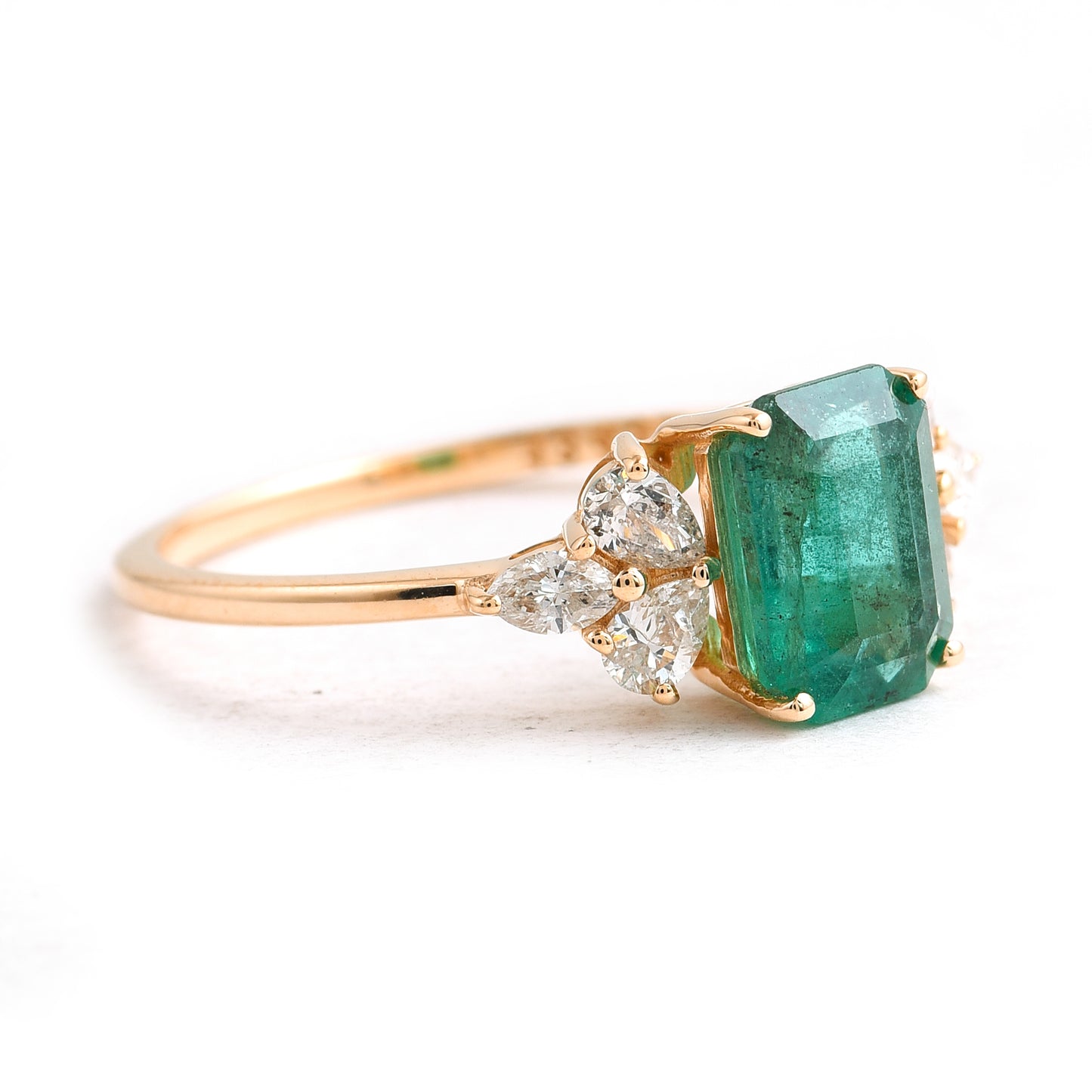 1.70 Ct Octagon Emerald 14K Gold Ring