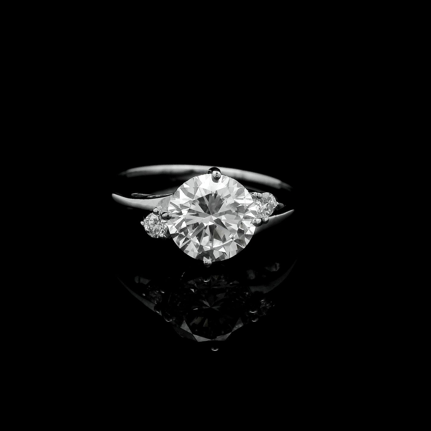 1.59 Ct Round Lab Grown Diamond 14K Gold Ring