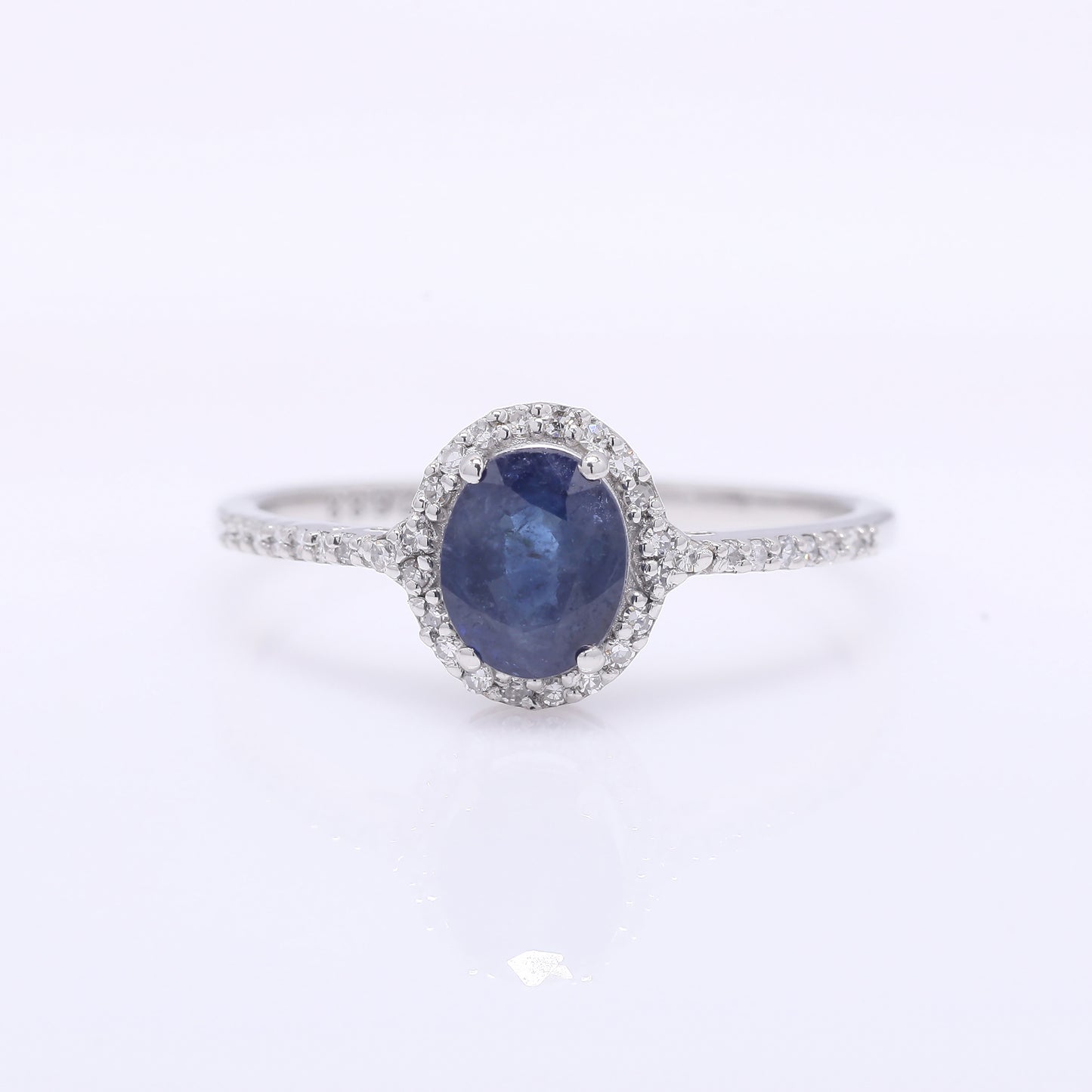 1.25 Ct Oval Mixed Cut Natural Sapphire 950 Platinum Ring