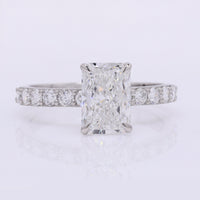 2.44 Carats Lab Grown Diamond 950 Platinum Ring