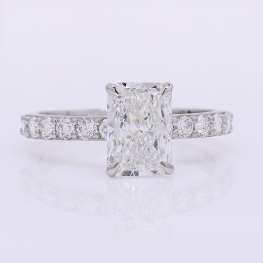 2.44 Carats Lab Grown Diamond 950 Platinum Ring