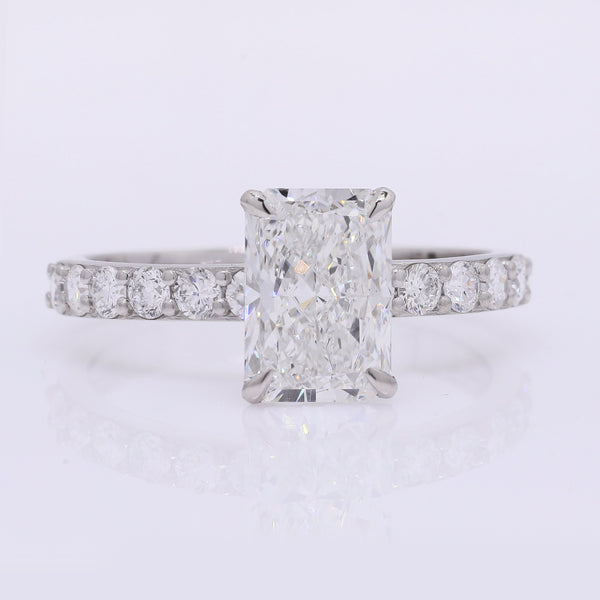 2.44 Carats Lab Grown Diamond 950 Platinum Ring