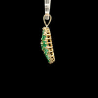 2.26 Ct Round Emerald 14K Gold Pendant