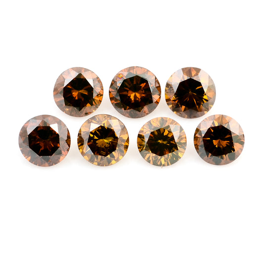 0.81 Red Diamond Round Loose Gemstone