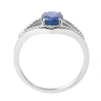 1.78 Ct Oval Mixed Cut Natural Sapphire 950 Platinum Ring