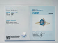 1.47 Ct Oval Natural Aquamarine 14K Gold Ring