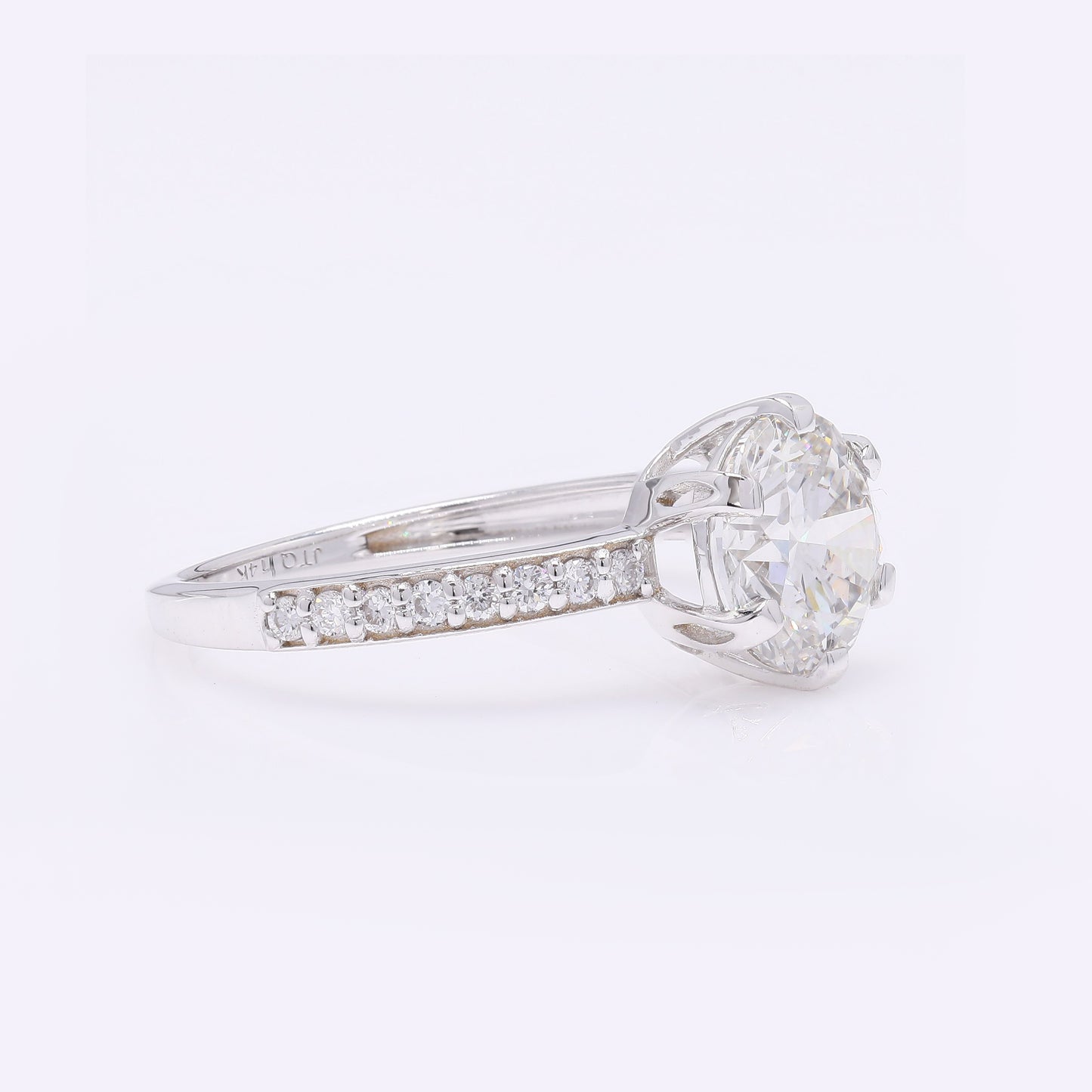 2.26 Carats Lab Grown Diamond 14K Gold Ring