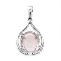 2.74 Ct Oval Cabochon Cut Natural Tourmaline 950 Platinum Pendant